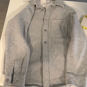 TNA Cozy Fleece Heather Grey Shacket